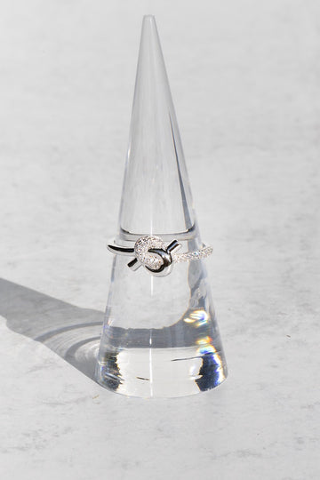 LOVE KNOT RING- STERLING SILVER